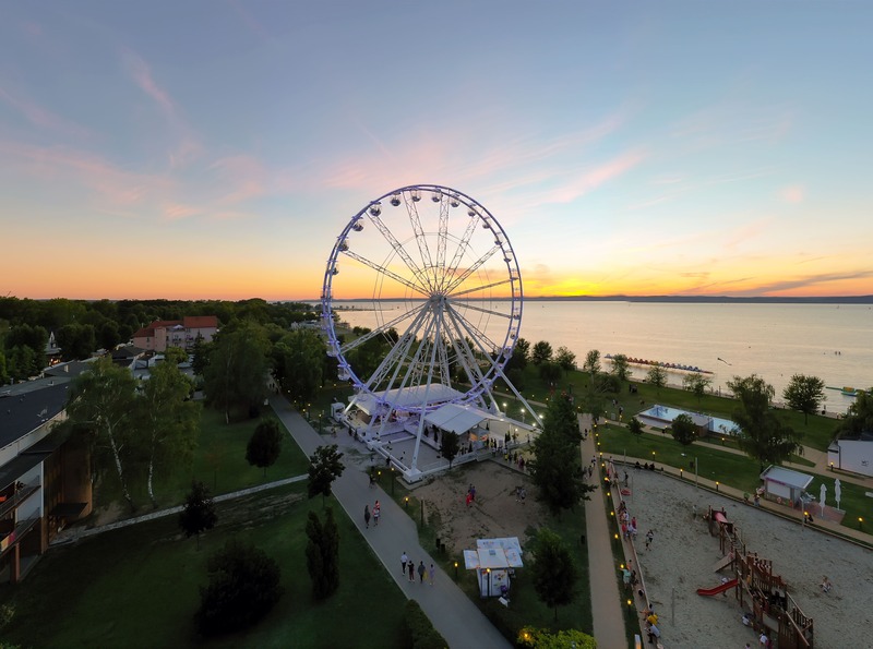 Siófok vista panoramica al tramonto