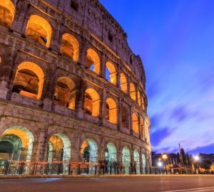 Roma Colosseo al tramonto